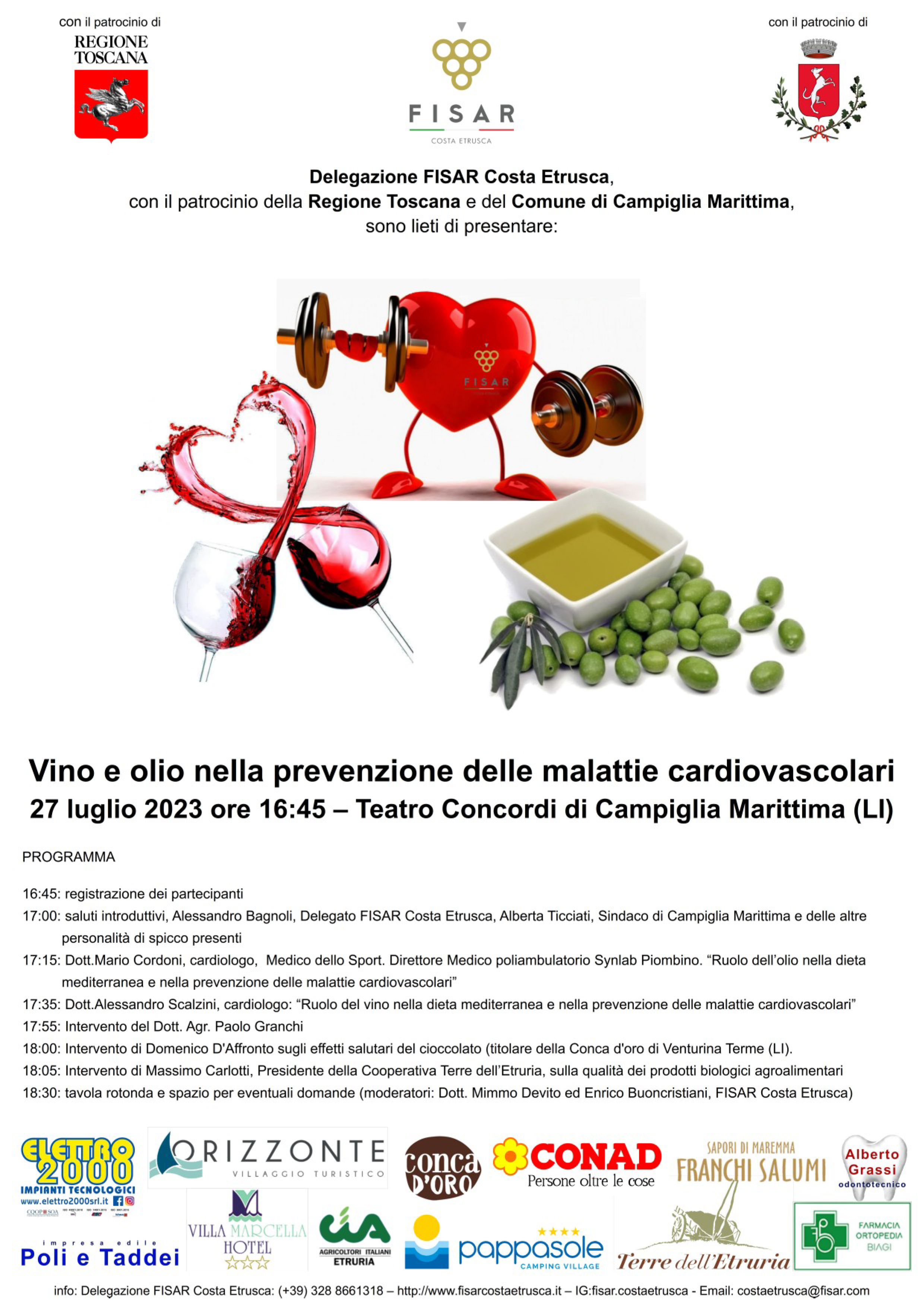 27 Luglio 2023 | Vino e Olio nella prevenzione delle malattie cardiovascolari